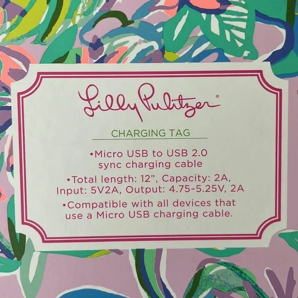 Lilly Pulitzer Charging Tag - Picture 4 of 4